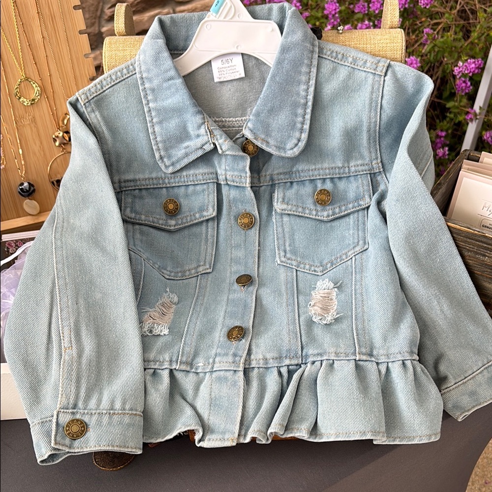Sky Blue Denim Kids Jacket